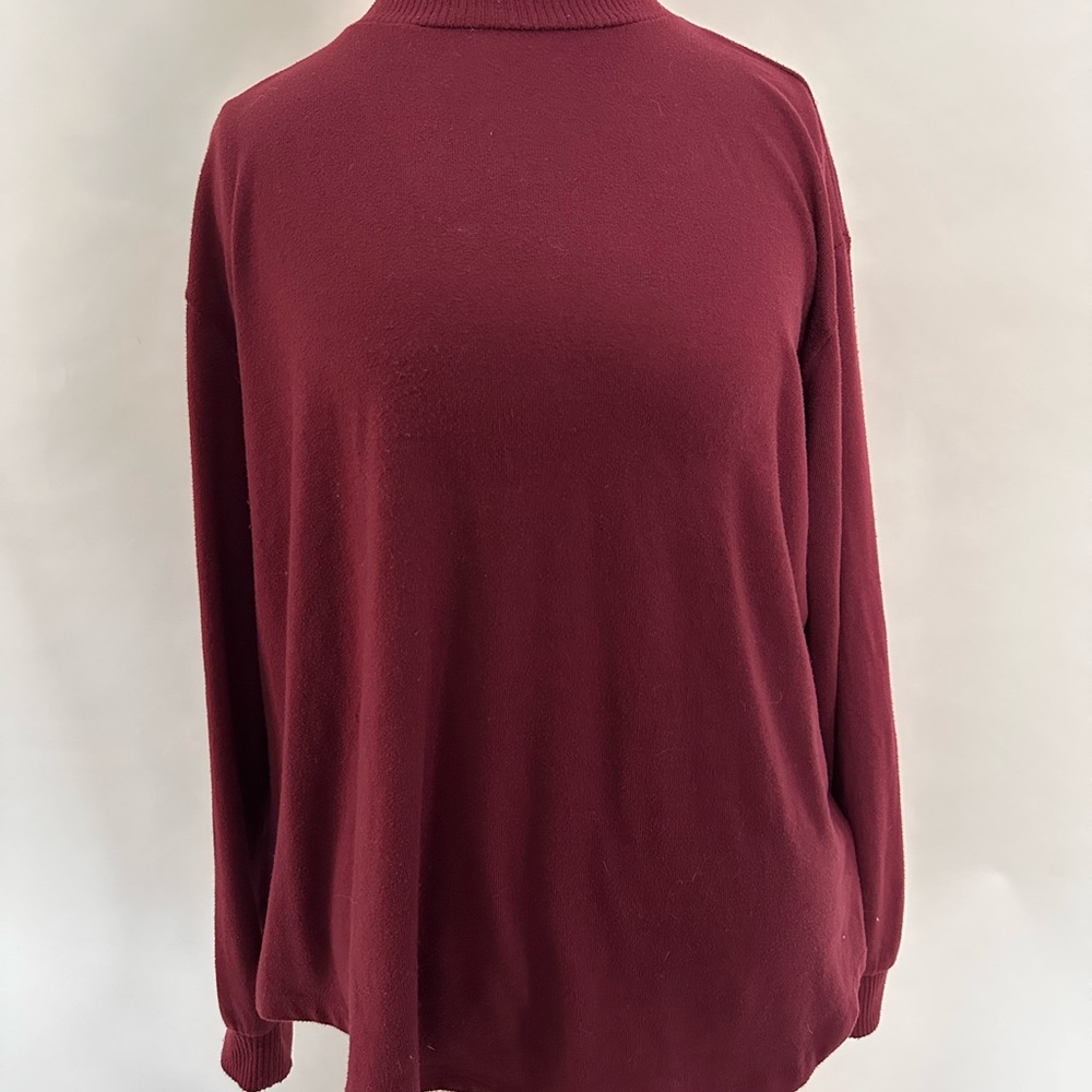 a.n.a Deep Red Knit Top